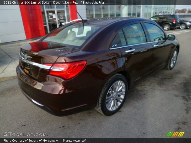 Deep Auburn Pearl / Black/Light Frost 2012 Chrysler 200 Limited Sedan