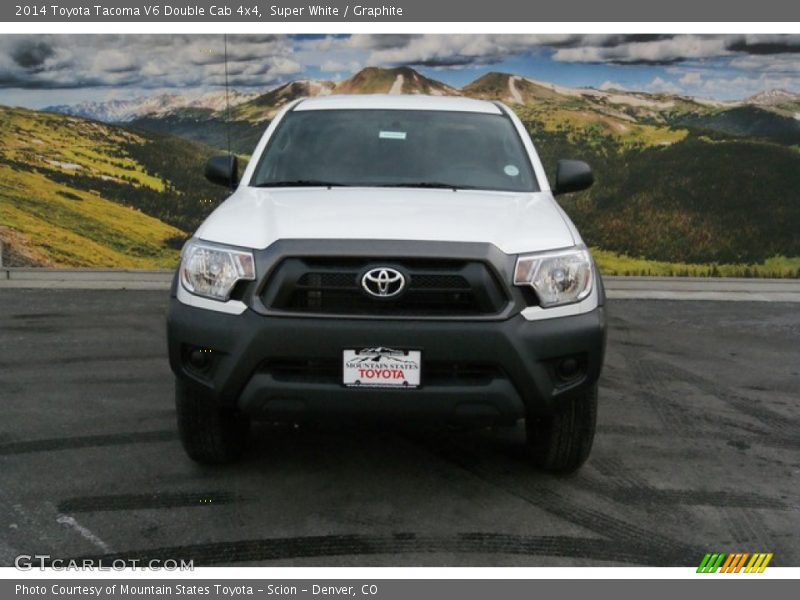 Super White / Graphite 2014 Toyota Tacoma V6 Double Cab 4x4