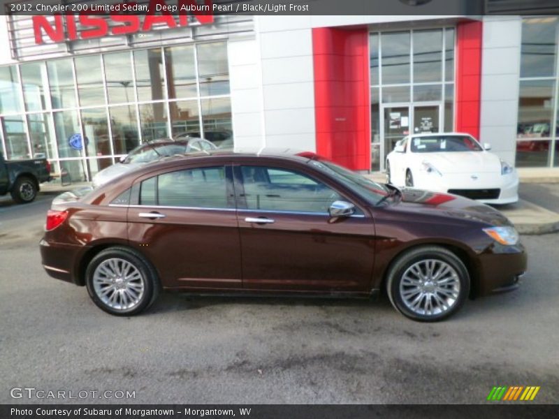 Deep Auburn Pearl / Black/Light Frost 2012 Chrysler 200 Limited Sedan