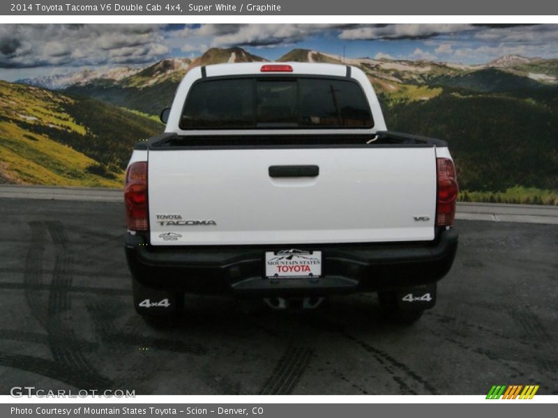 Super White / Graphite 2014 Toyota Tacoma V6 Double Cab 4x4