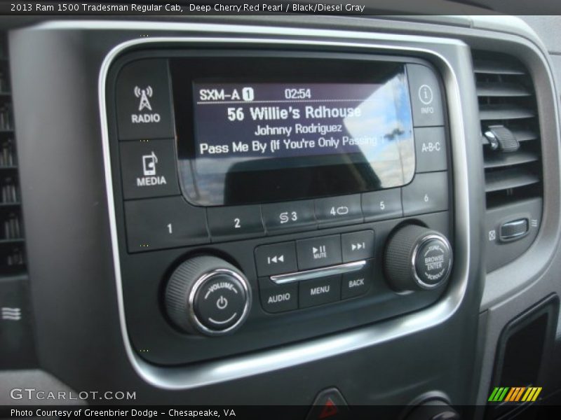 Deep Cherry Red Pearl / Black/Diesel Gray 2013 Ram 1500 Tradesman Regular Cab