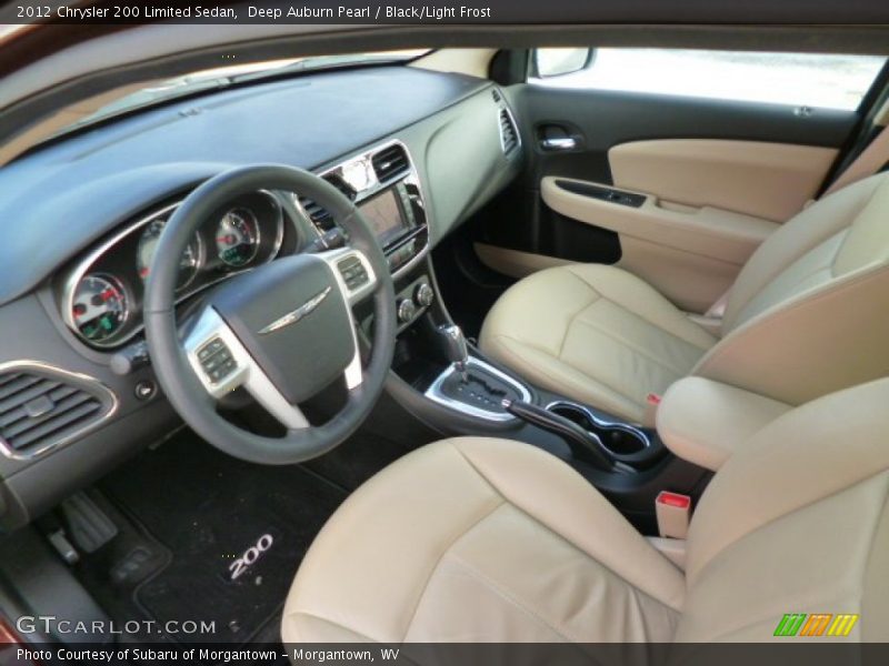 Deep Auburn Pearl / Black/Light Frost 2012 Chrysler 200 Limited Sedan
