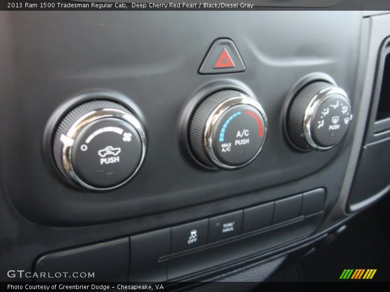 Deep Cherry Red Pearl / Black/Diesel Gray 2013 Ram 1500 Tradesman Regular Cab