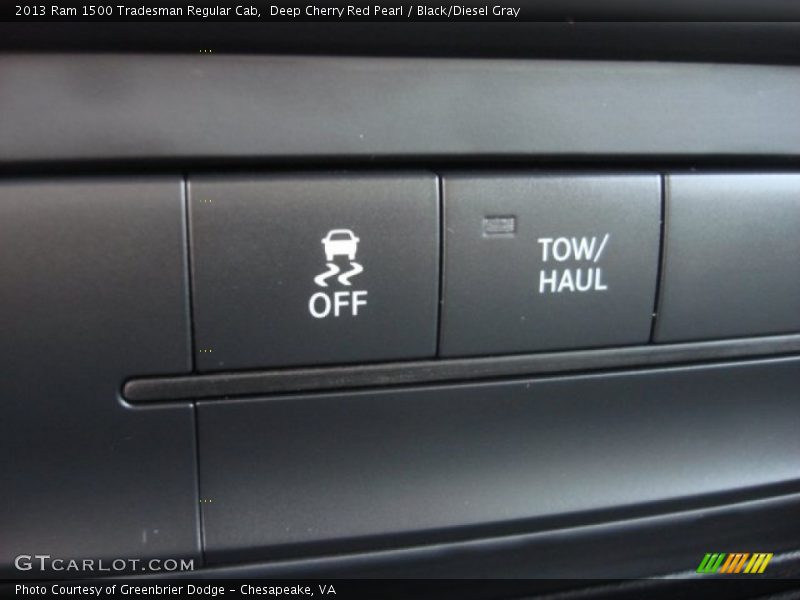 Deep Cherry Red Pearl / Black/Diesel Gray 2013 Ram 1500 Tradesman Regular Cab