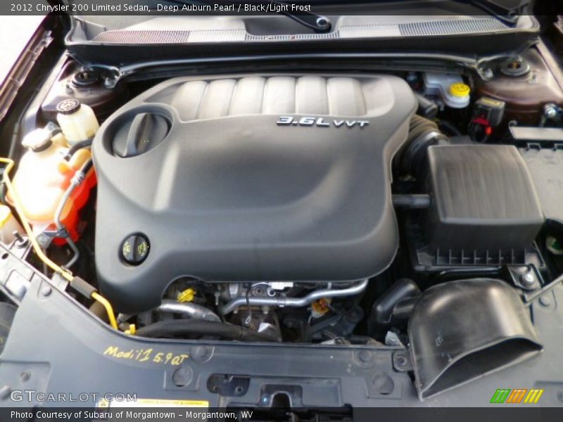 Deep Auburn Pearl / Black/Light Frost 2012 Chrysler 200 Limited Sedan