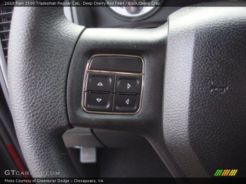 Deep Cherry Red Pearl / Black/Diesel Gray 2013 Ram 1500 Tradesman Regular Cab