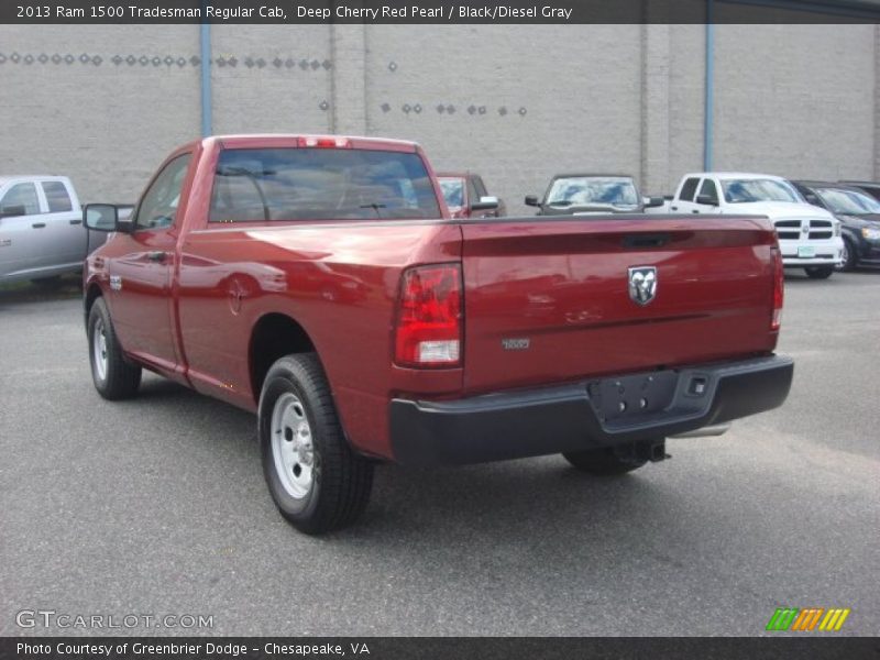 Deep Cherry Red Pearl / Black/Diesel Gray 2013 Ram 1500 Tradesman Regular Cab