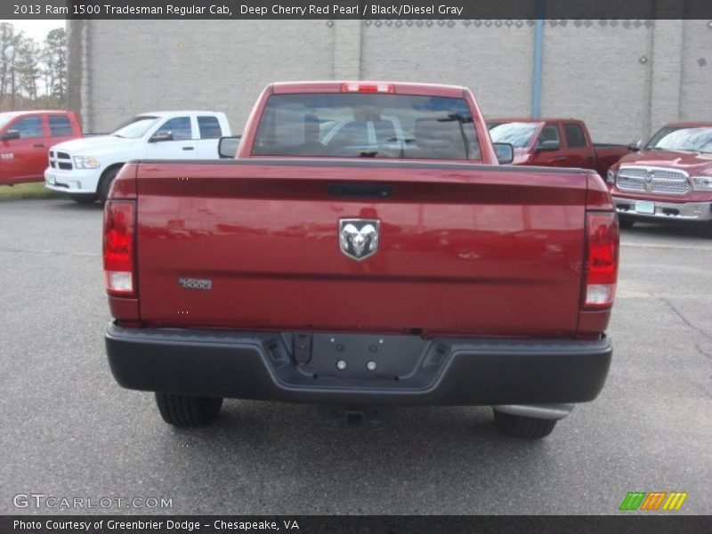 Deep Cherry Red Pearl / Black/Diesel Gray 2013 Ram 1500 Tradesman Regular Cab