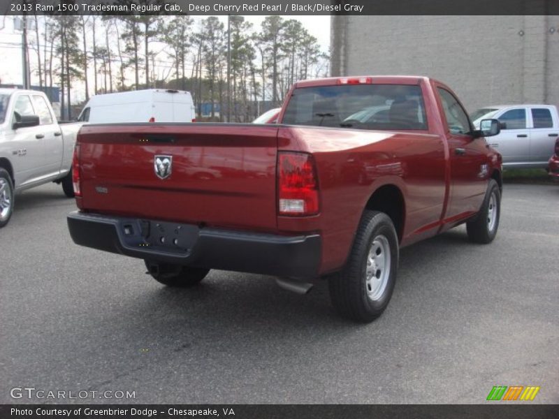 Deep Cherry Red Pearl / Black/Diesel Gray 2013 Ram 1500 Tradesman Regular Cab