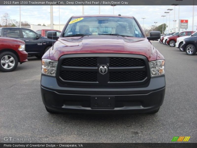 Deep Cherry Red Pearl / Black/Diesel Gray 2013 Ram 1500 Tradesman Regular Cab