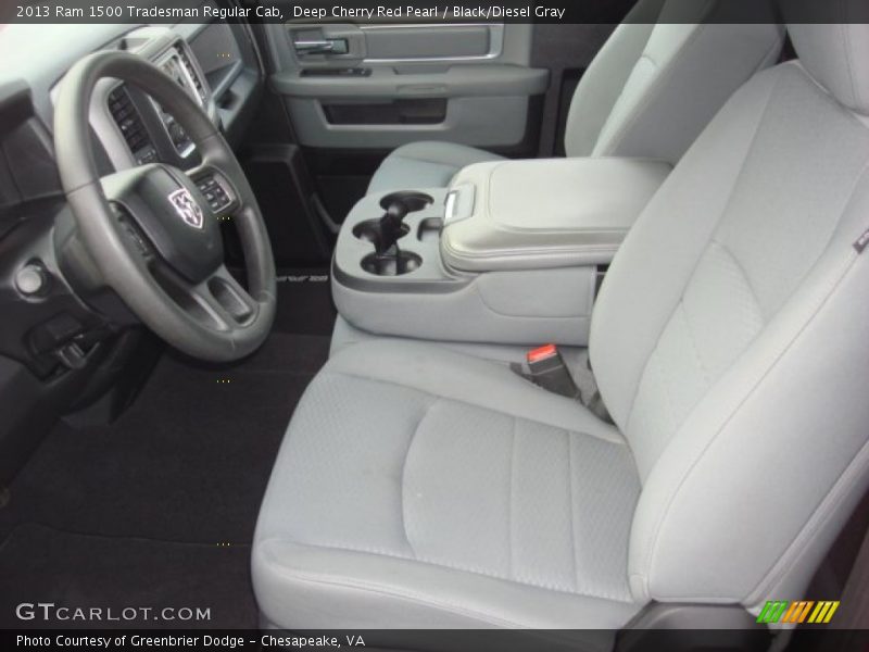 Deep Cherry Red Pearl / Black/Diesel Gray 2013 Ram 1500 Tradesman Regular Cab