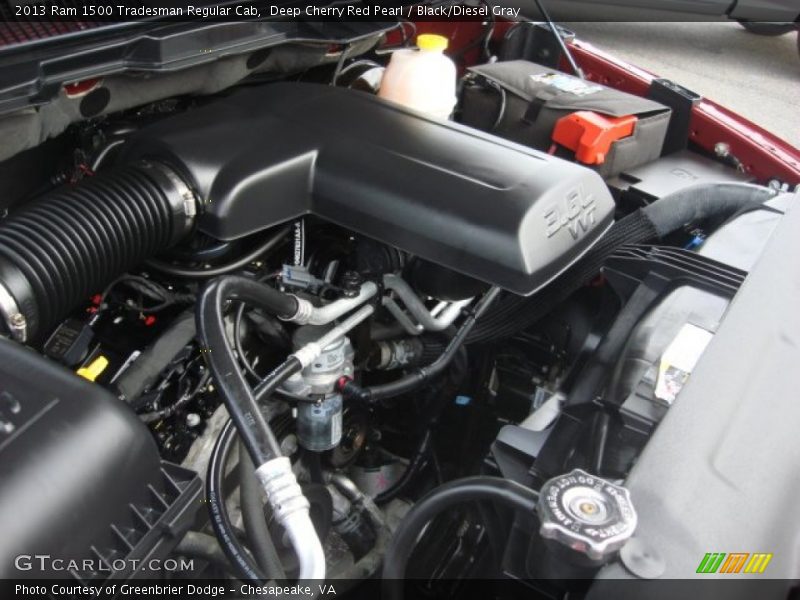 Deep Cherry Red Pearl / Black/Diesel Gray 2013 Ram 1500 Tradesman Regular Cab