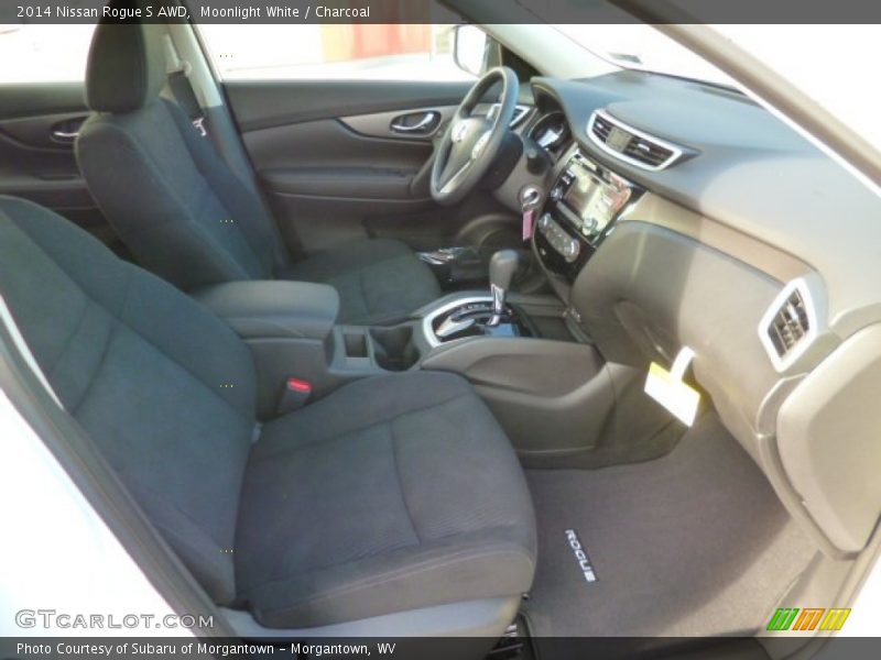 Moonlight White / Charcoal 2014 Nissan Rogue S AWD