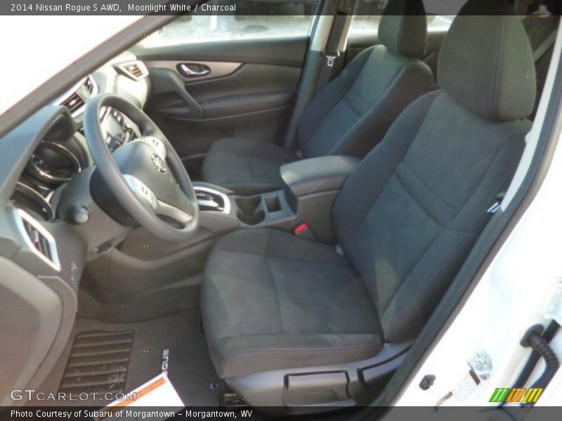 Moonlight White / Charcoal 2014 Nissan Rogue S AWD