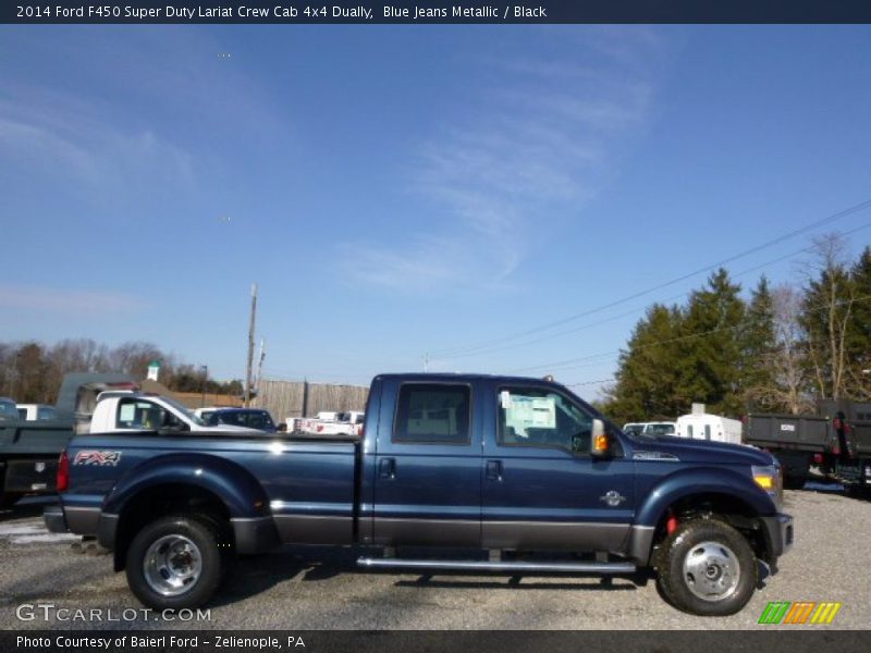 Blue Jeans Metallic / Black 2014 Ford F450 Super Duty Lariat Crew Cab 4x4 Dually