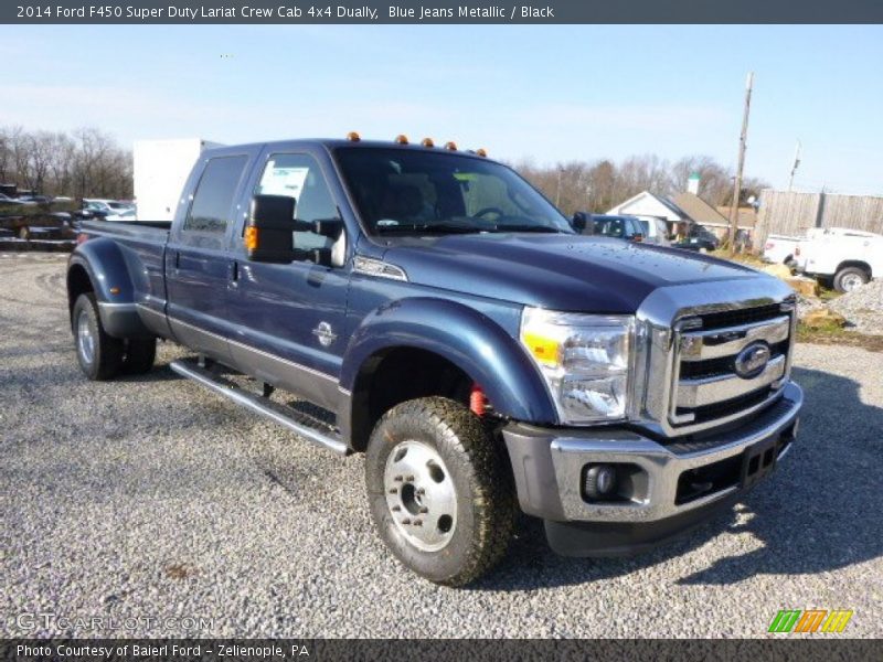 Blue Jeans Metallic / Black 2014 Ford F450 Super Duty Lariat Crew Cab 4x4 Dually