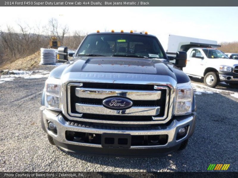 Blue Jeans Metallic / Black 2014 Ford F450 Super Duty Lariat Crew Cab 4x4 Dually
