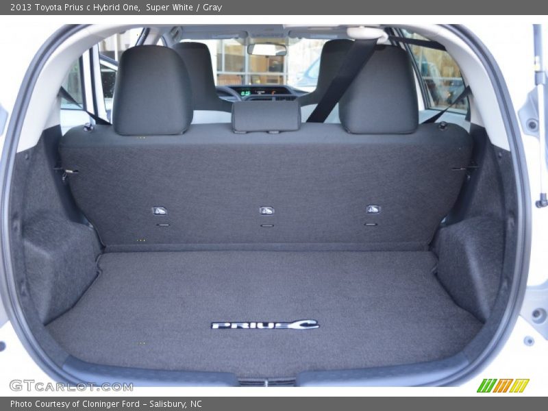 Super White / Gray 2013 Toyota Prius c Hybrid One