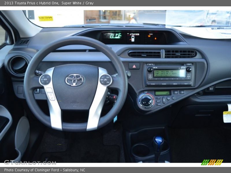 Super White / Gray 2013 Toyota Prius c Hybrid One