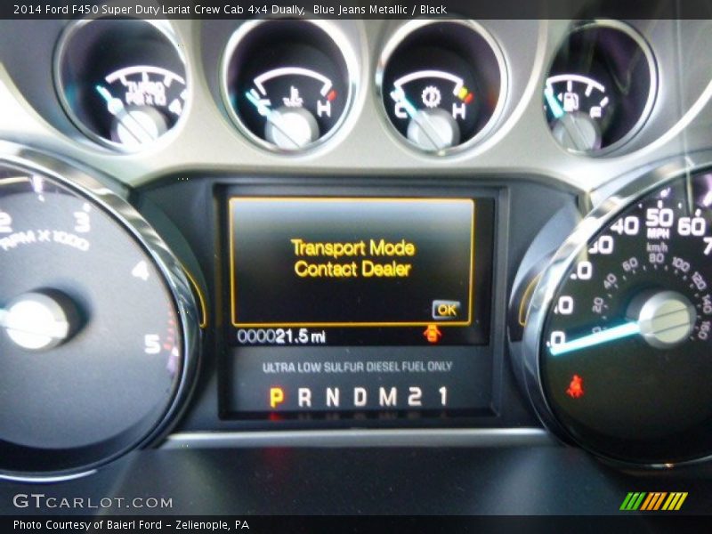 Blue Jeans Metallic / Black 2014 Ford F450 Super Duty Lariat Crew Cab 4x4 Dually