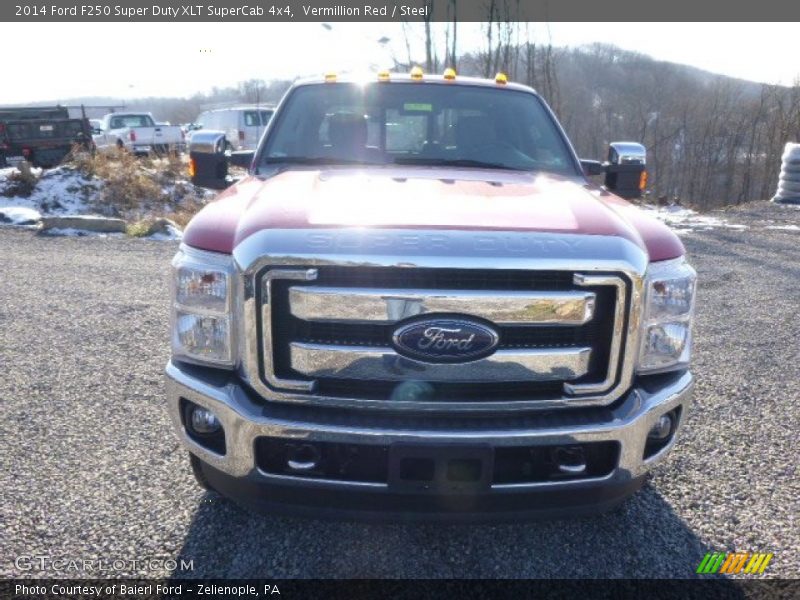 Vermillion Red / Steel 2014 Ford F250 Super Duty XLT SuperCab 4x4