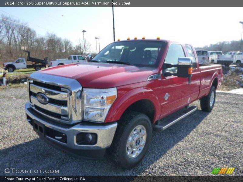 Vermillion Red / Steel 2014 Ford F250 Super Duty XLT SuperCab 4x4