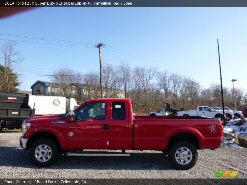 Vermillion Red / Steel 2014 Ford F250 Super Duty XLT SuperCab 4x4