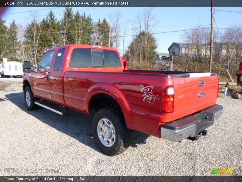 Vermillion Red / Steel 2014 Ford F250 Super Duty XLT SuperCab 4x4
