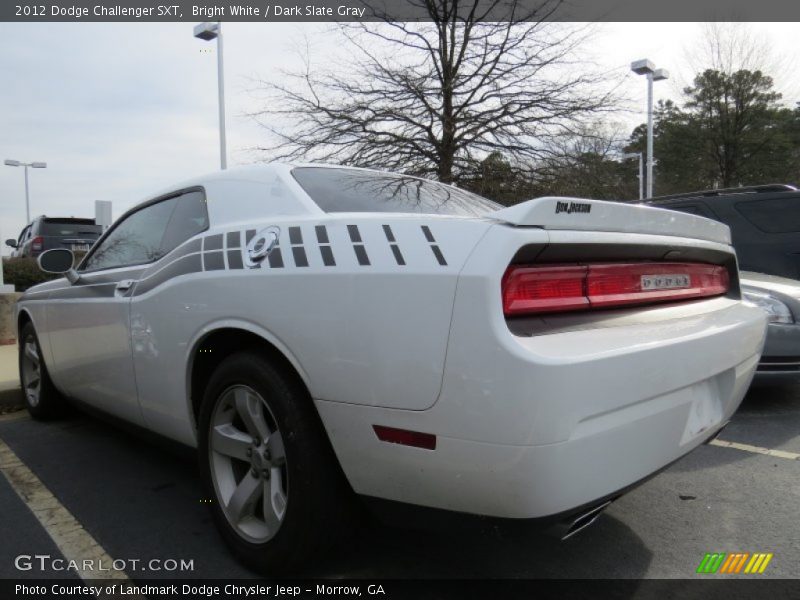 Bright White / Dark Slate Gray 2012 Dodge Challenger SXT