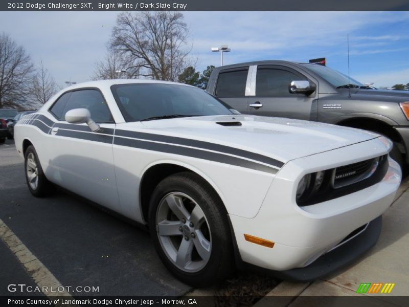 Bright White / Dark Slate Gray 2012 Dodge Challenger SXT