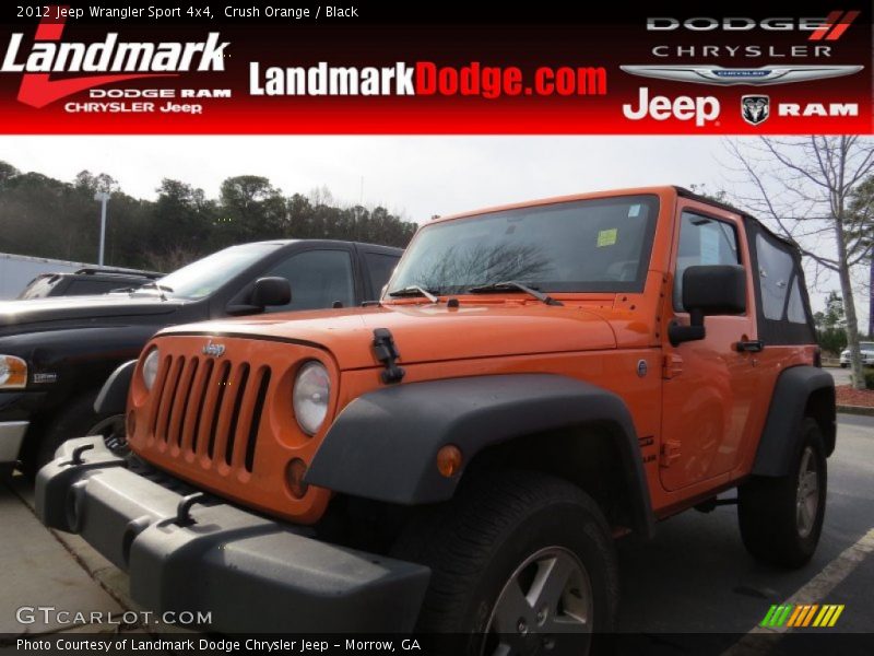 Crush Orange / Black 2012 Jeep Wrangler Sport 4x4
