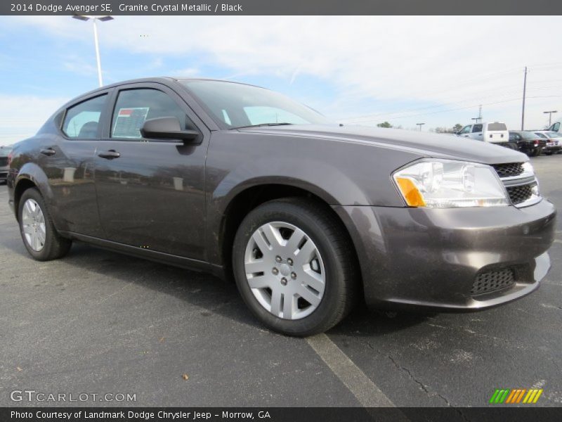 Granite Crystal Metallic / Black 2014 Dodge Avenger SE