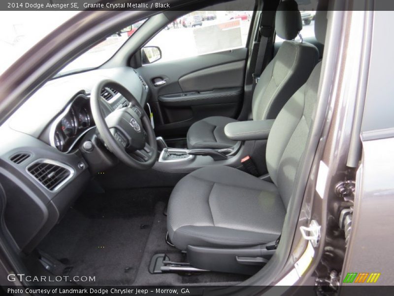 Granite Crystal Metallic / Black 2014 Dodge Avenger SE