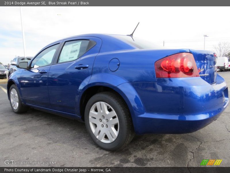 Blue Streak Pearl / Black 2014 Dodge Avenger SE