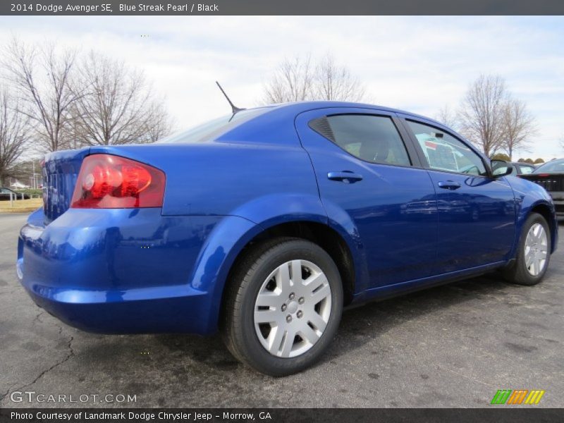 Blue Streak Pearl / Black 2014 Dodge Avenger SE