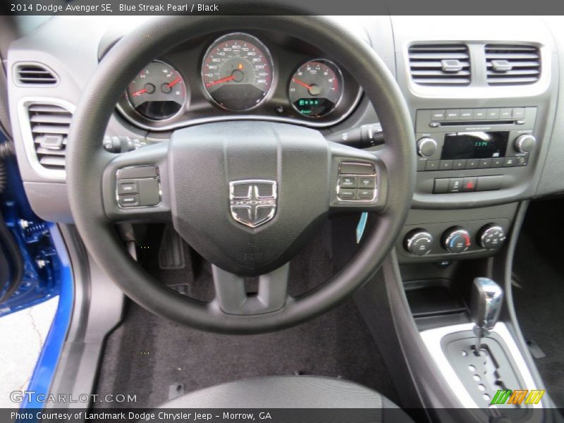 Blue Streak Pearl / Black 2014 Dodge Avenger SE