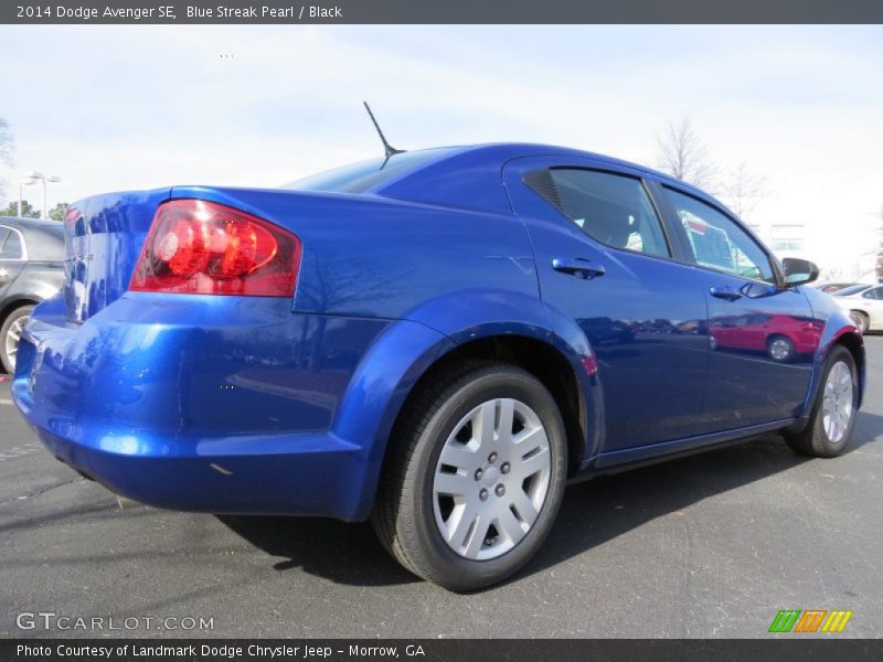 Blue Streak Pearl / Black 2014 Dodge Avenger SE