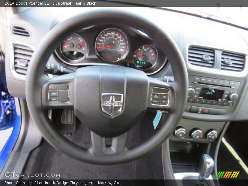 Blue Streak Pearl / Black 2014 Dodge Avenger SE
