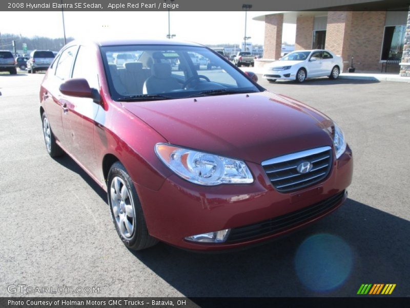 Apple Red Pearl / Beige 2008 Hyundai Elantra SE Sedan