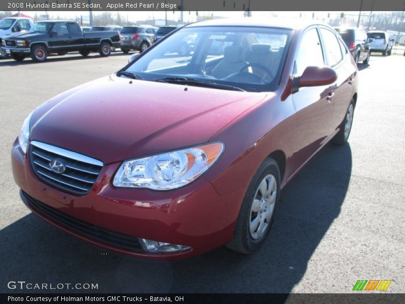 Apple Red Pearl / Beige 2008 Hyundai Elantra SE Sedan