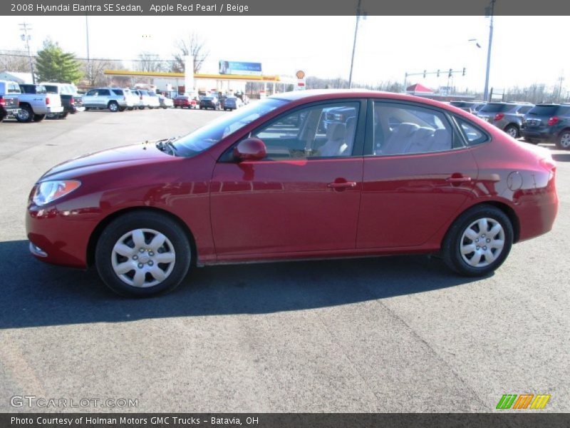 Apple Red Pearl / Beige 2008 Hyundai Elantra SE Sedan