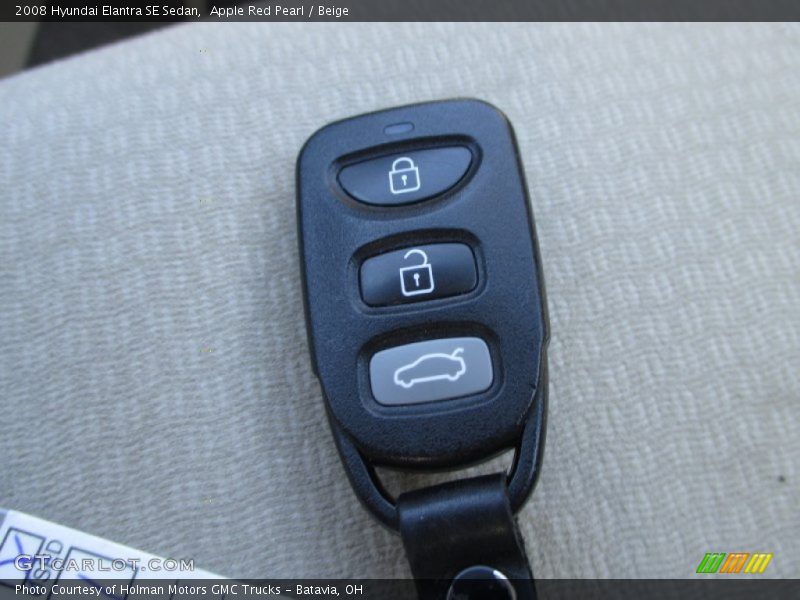 Apple Red Pearl / Beige 2008 Hyundai Elantra SE Sedan