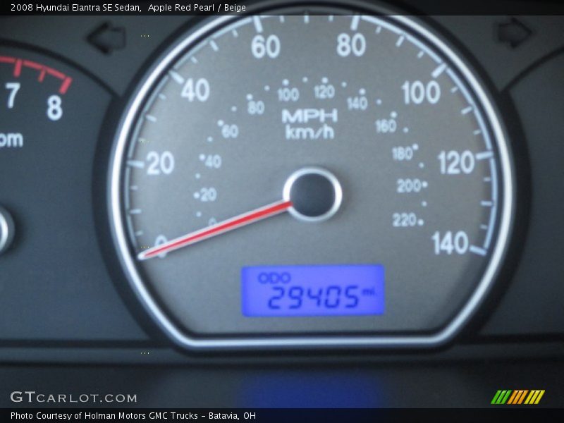 Apple Red Pearl / Beige 2008 Hyundai Elantra SE Sedan