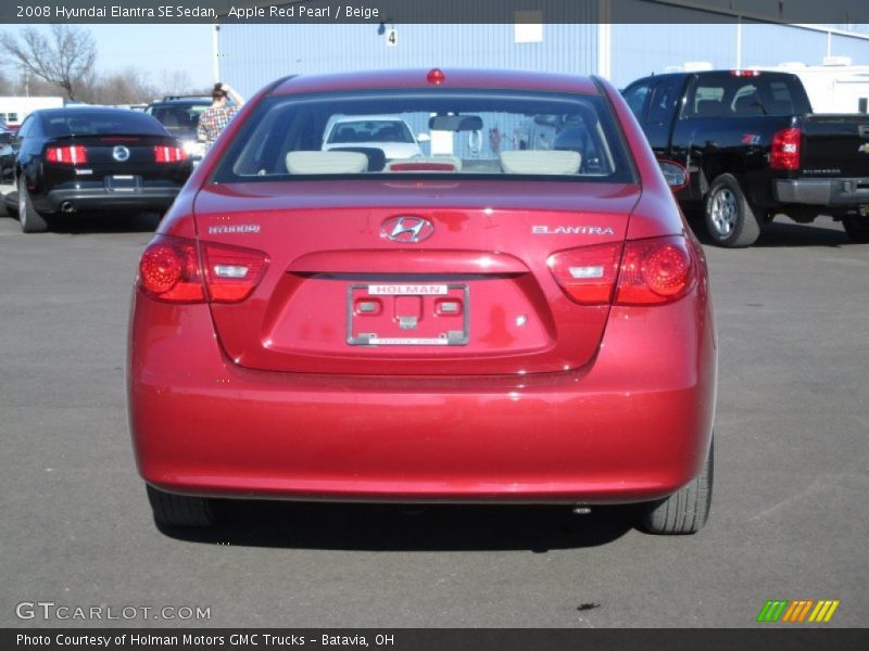 Apple Red Pearl / Beige 2008 Hyundai Elantra SE Sedan
