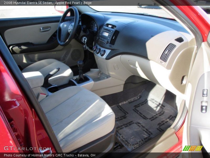 Apple Red Pearl / Beige 2008 Hyundai Elantra SE Sedan