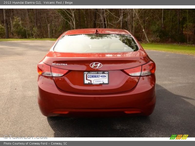 Volcanic Red / Beige 2013 Hyundai Elantra GLS