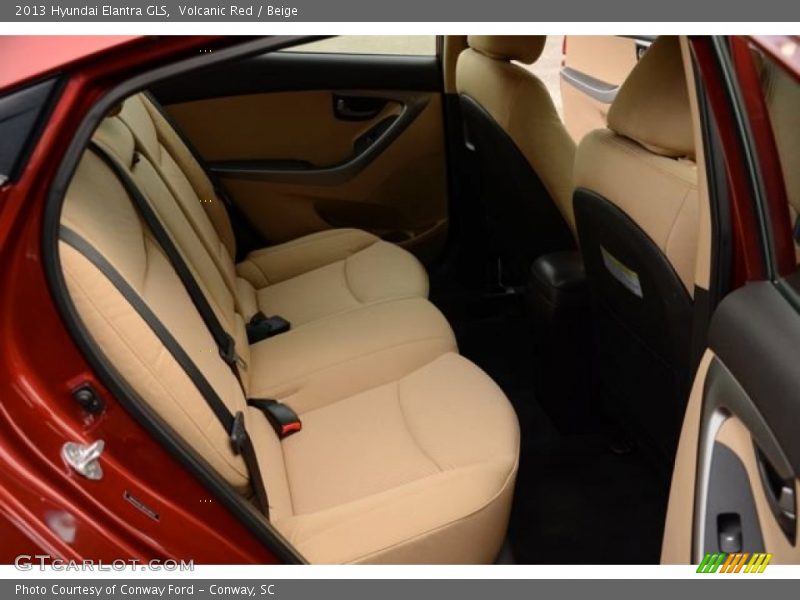 Volcanic Red / Beige 2013 Hyundai Elantra GLS