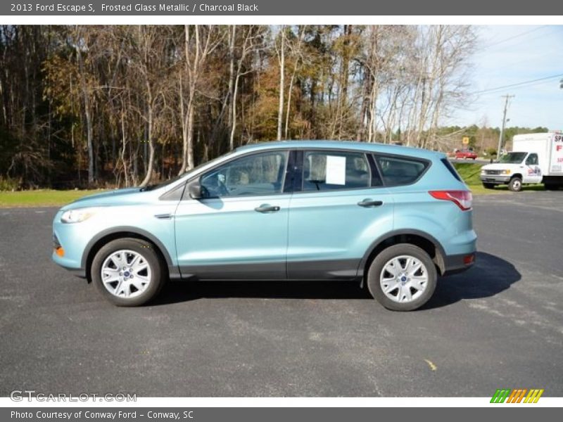 Frosted Glass Metallic / Charcoal Black 2013 Ford Escape S
