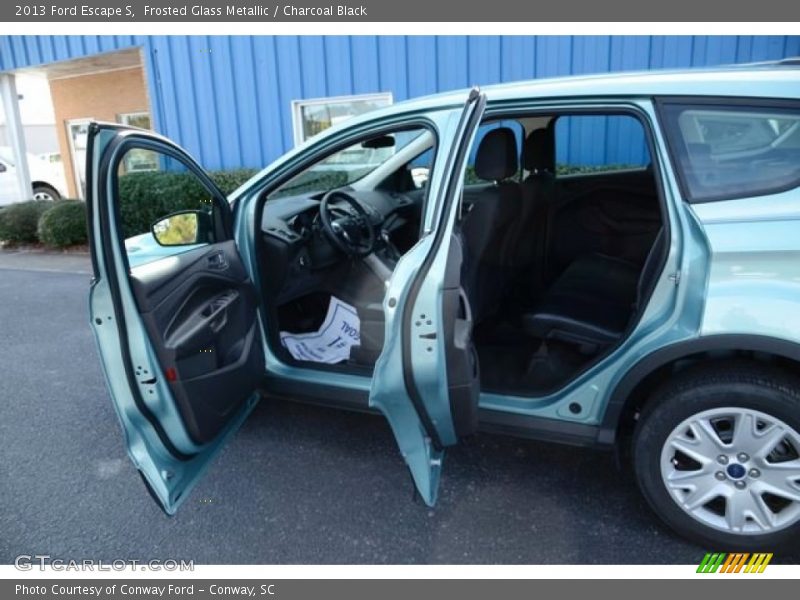 Frosted Glass Metallic / Charcoal Black 2013 Ford Escape S