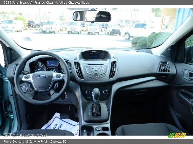 Frosted Glass Metallic / Charcoal Black 2013 Ford Escape S